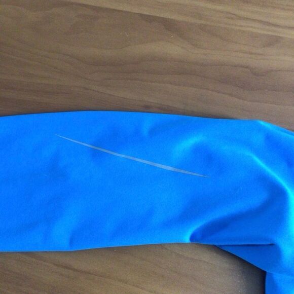 Women’s Blue Adidas Pullover Long Sleeve Quarter Zip Running Shirt Size Medium - Picture 6 of 9